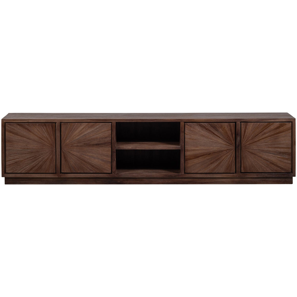 Sun Teak Wood Open Compartment TV Unit