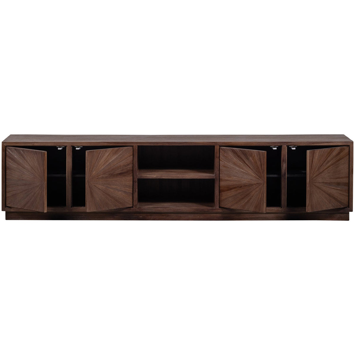 Sun Teak Wood Open Compartment TV Unit