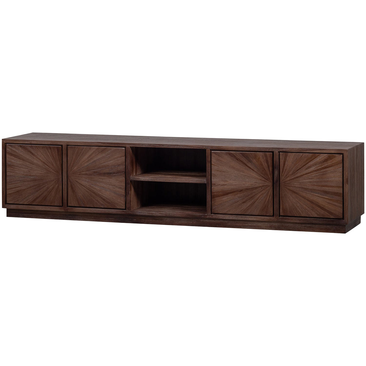 Sun Teak Wood Open Compartment TV Unit