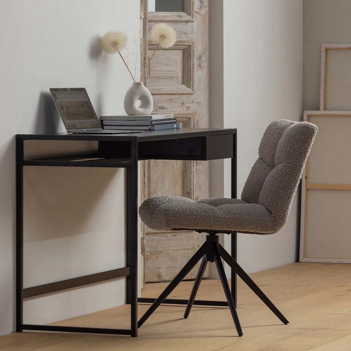 Teun Black Metal Desk