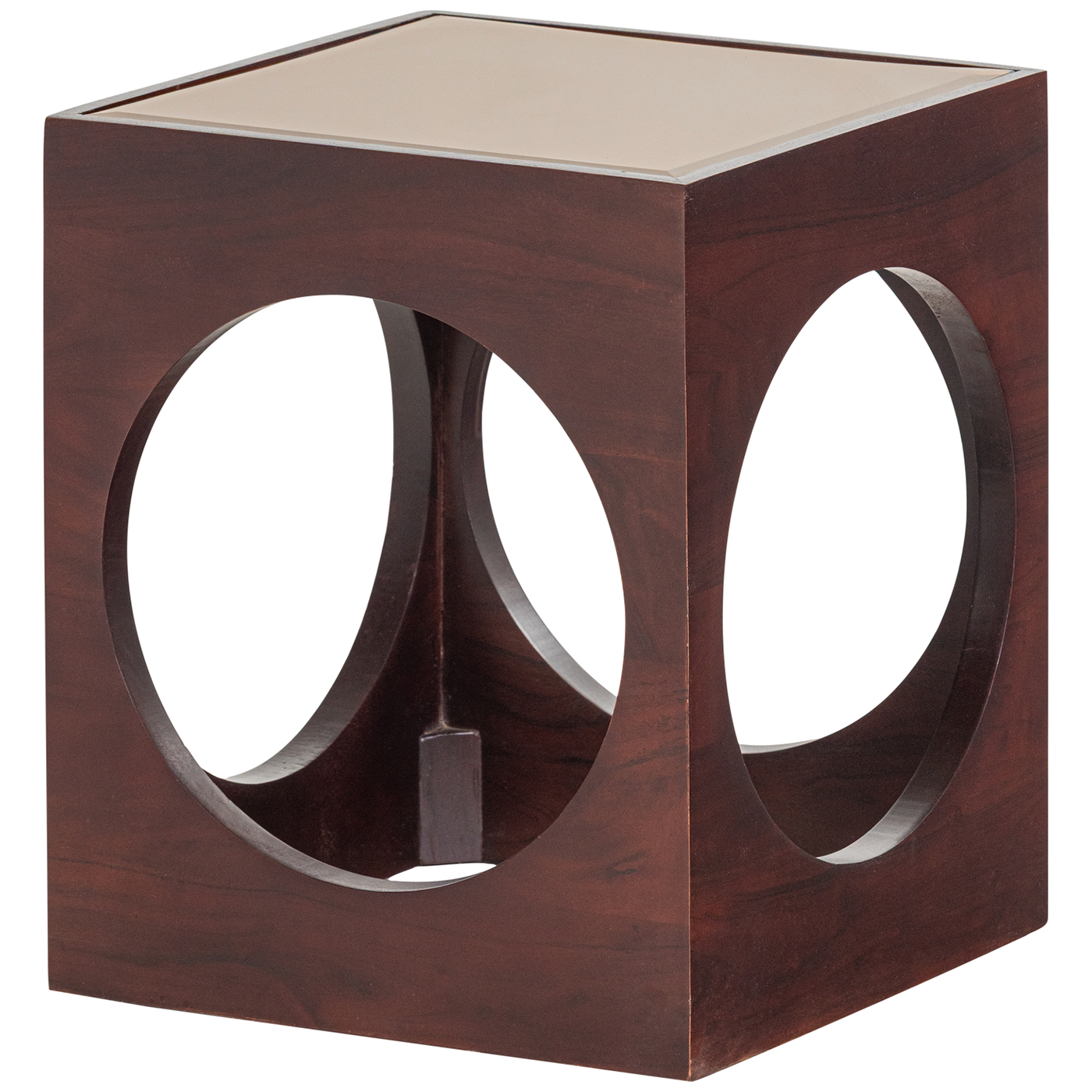 Trax Brown Acacia Wood Side Table
