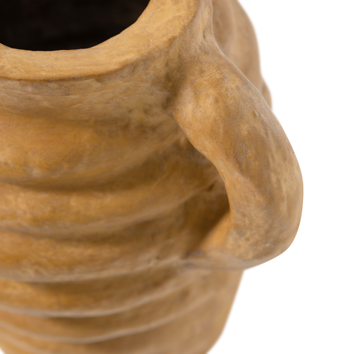 Ture Honey Yellow Papier Mache Decoration Vase