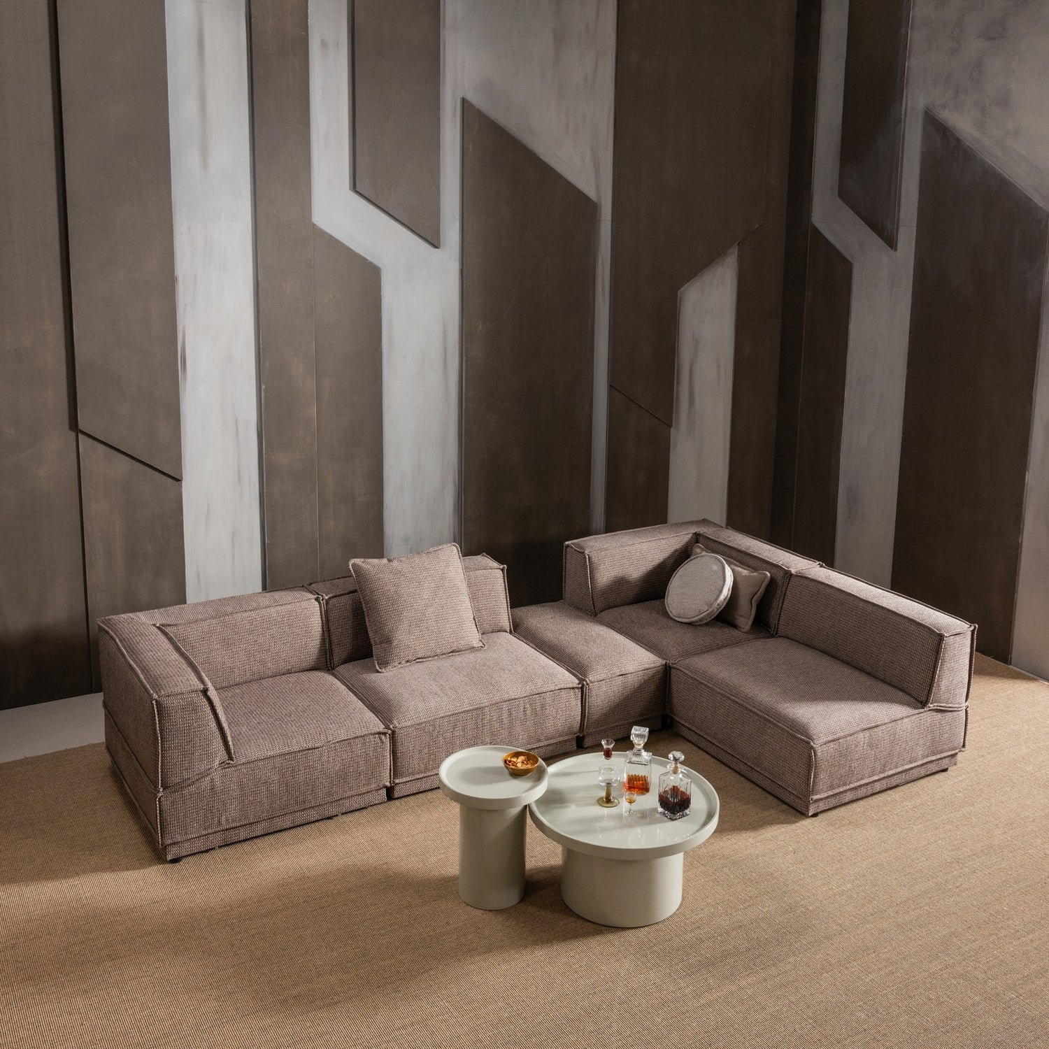 Veluna Sand High Gloss Side Table