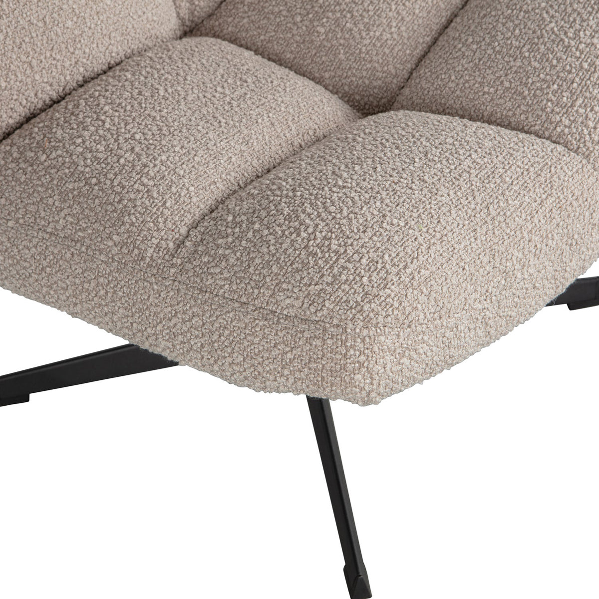 Vinny Sand Boucle Swivel Armchair