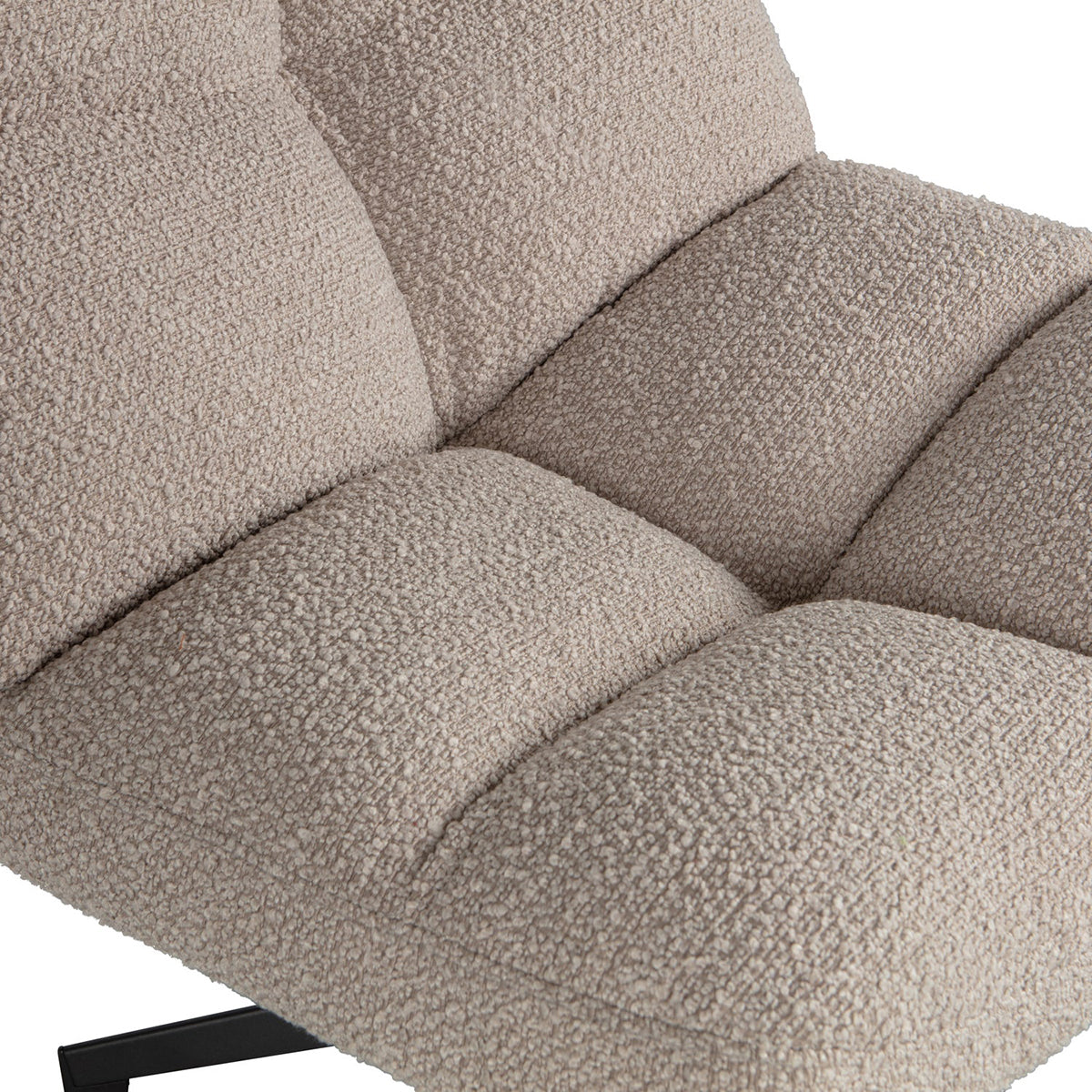 Vinny Sand Boucle Swivel Armchair