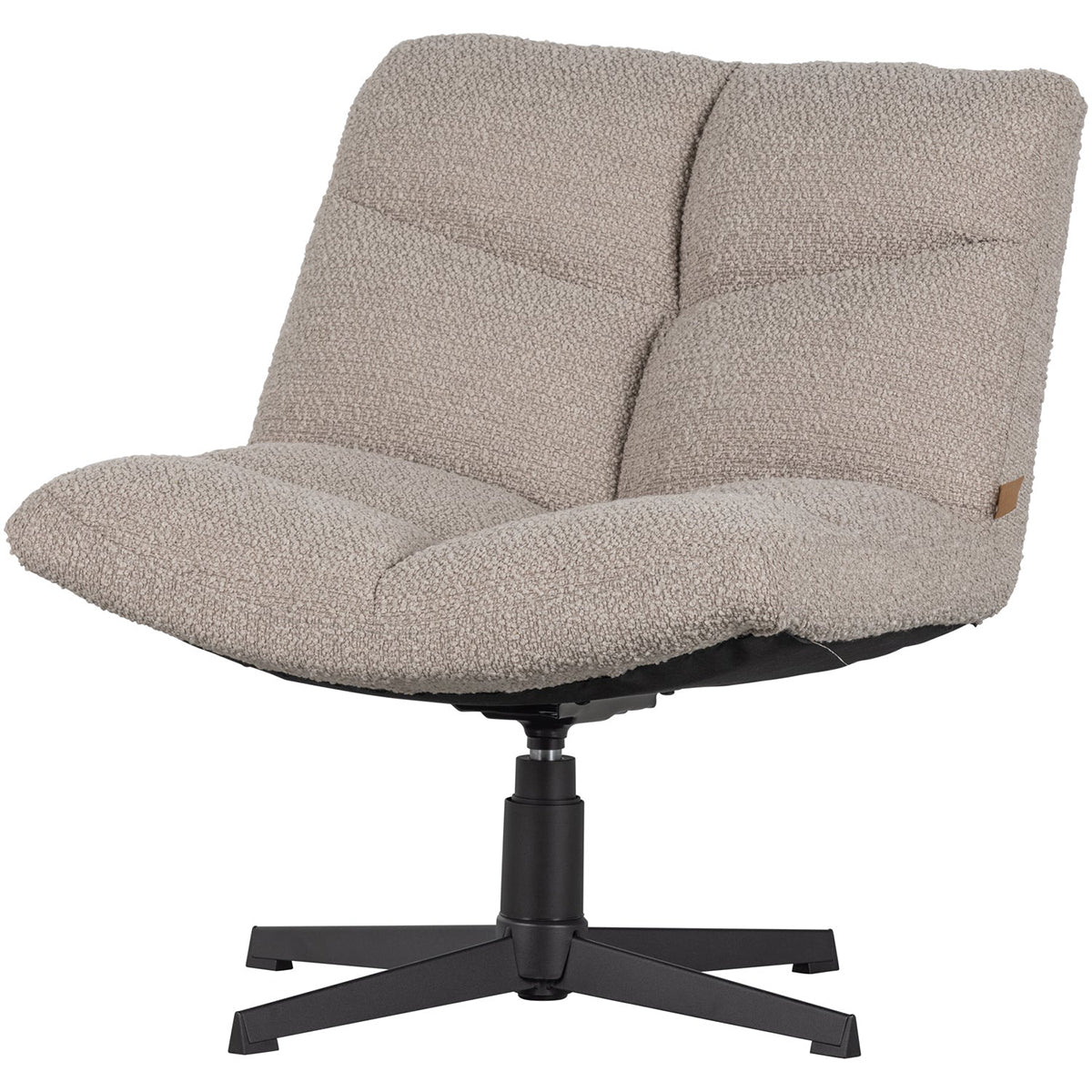 Vinny Sand Boucle Swivel Armchair