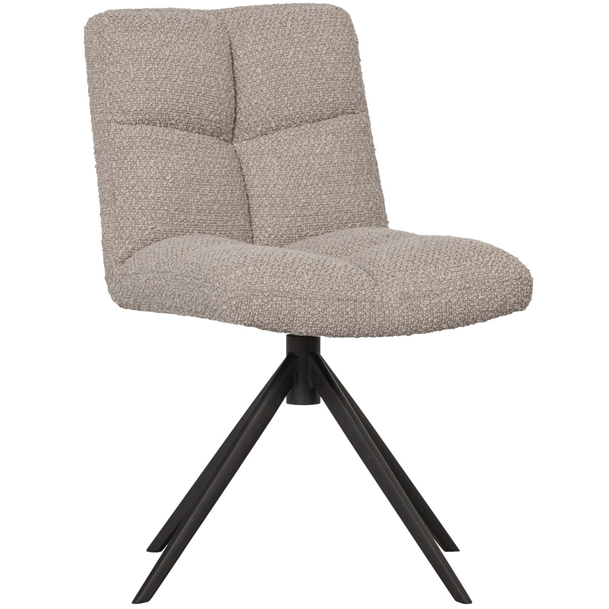 Vinny Sand Boucle Swivel Dining Chair