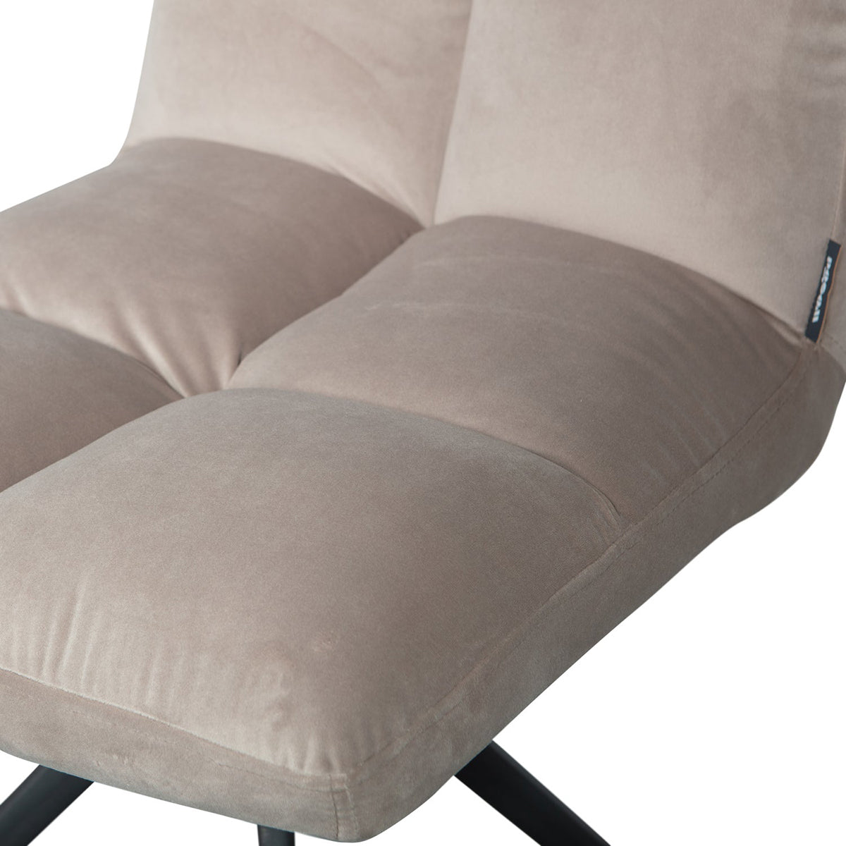 Vinny Sand Velvet Swivel Dining Chair