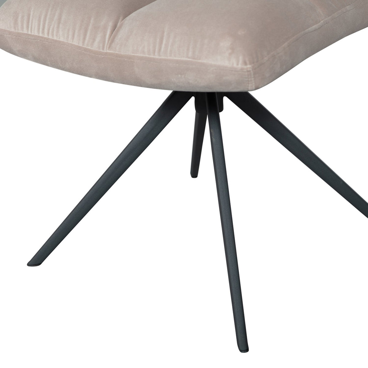 Vinny Sand Velvet Swivel Dining Chair