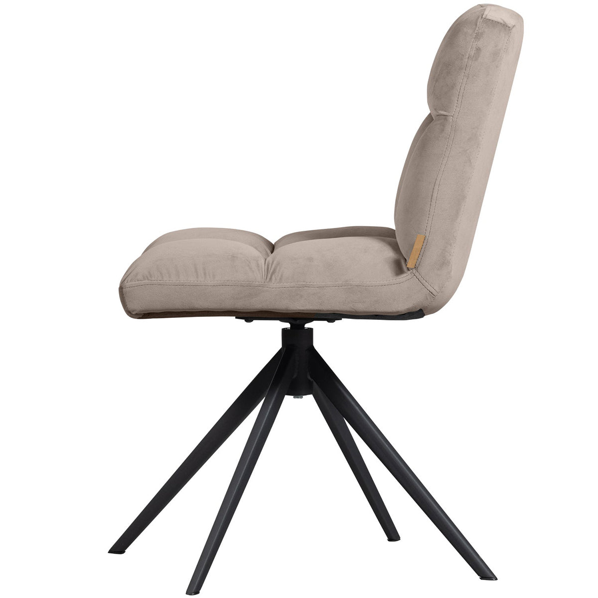 Vinny Sand Velvet Swivel Dining Chair