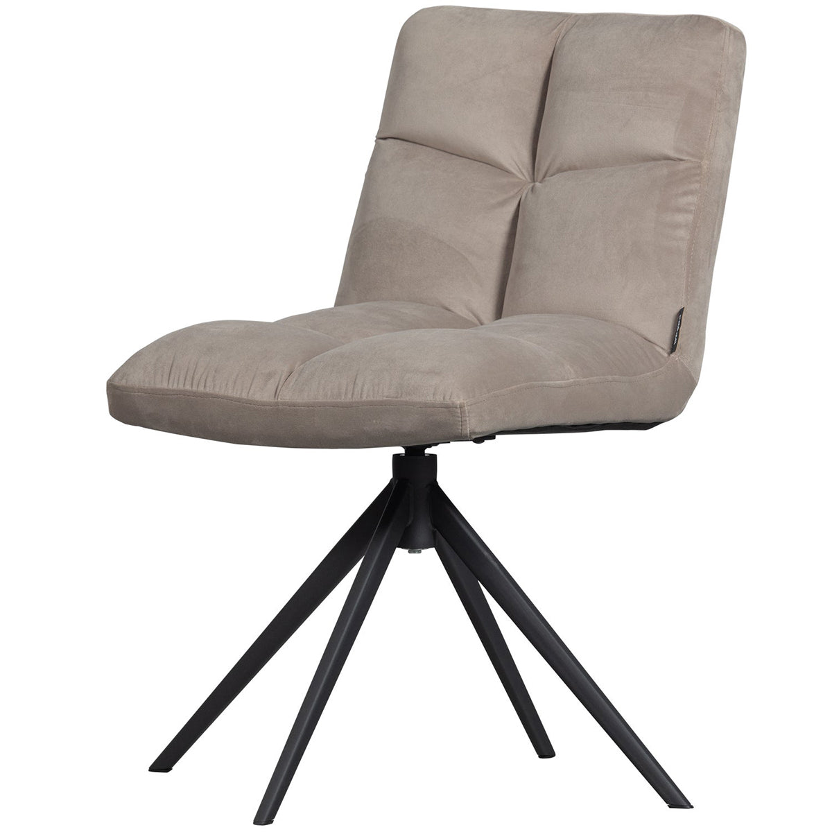 Vinny Sand Velvet Swivel Dining Chair