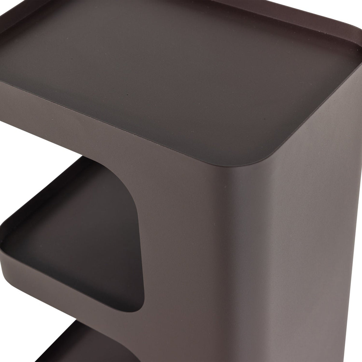 Vire Dark Brown Metal Side Table