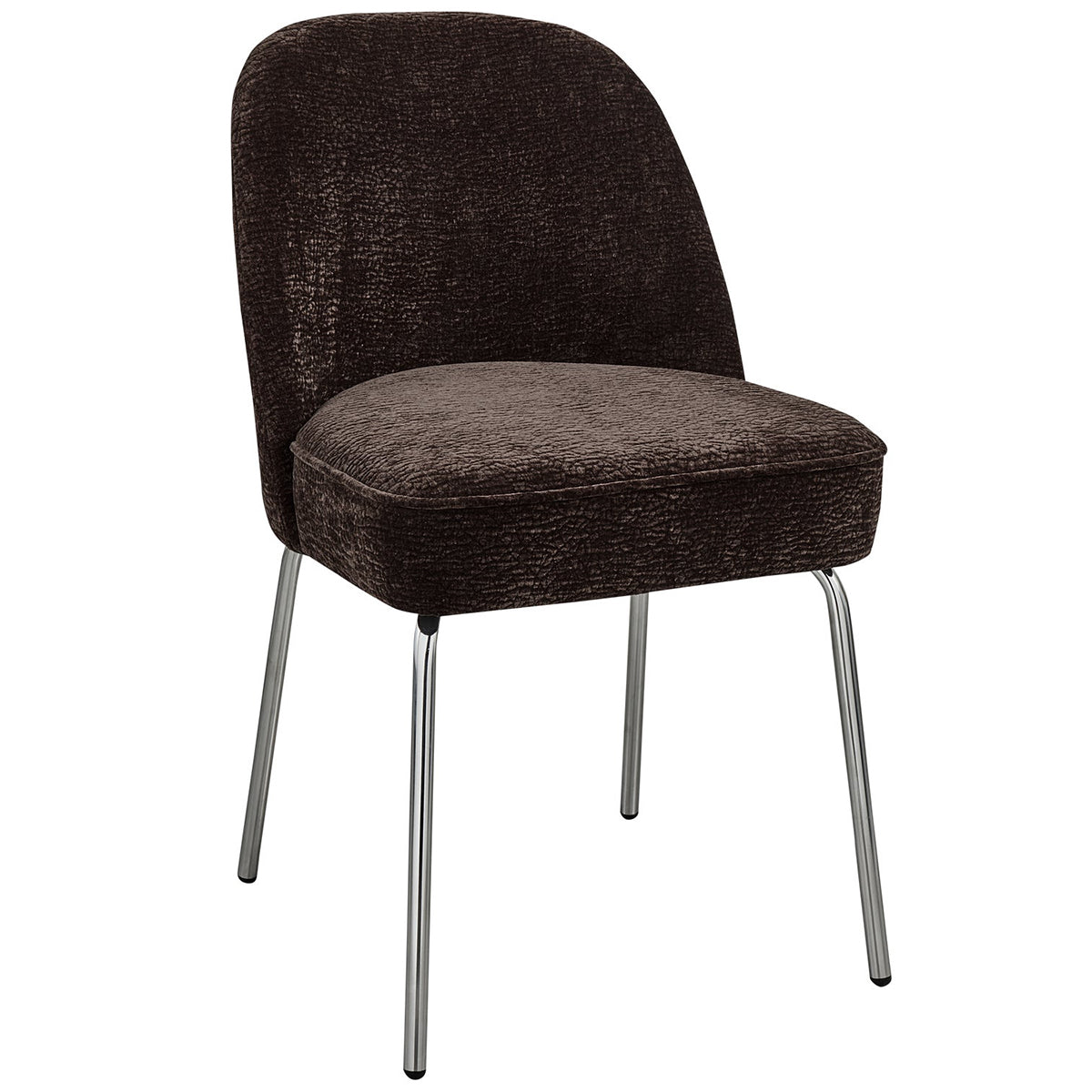 Vogue Chenille Dining Chair with Chrome Legs