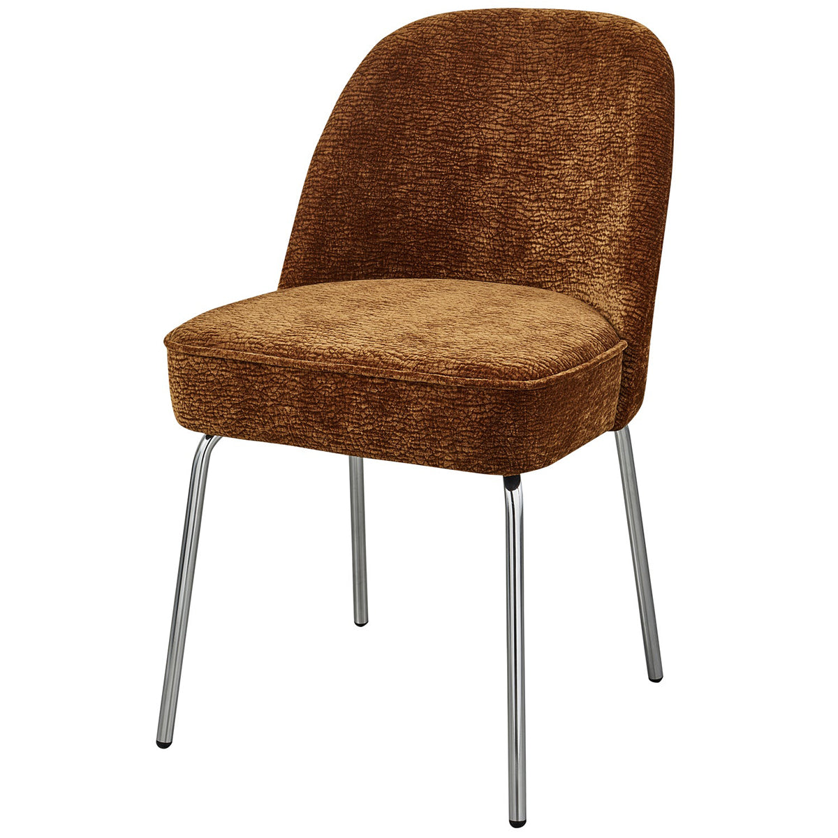 Vogue Chenille Dining Chair with Chrome Legs