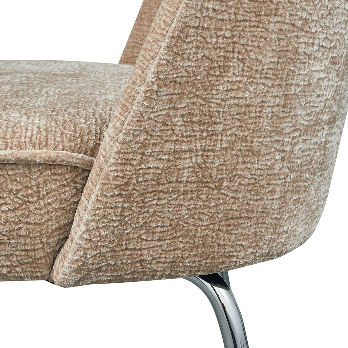 Vogue Chenille Dining Chair with Chrome Legs