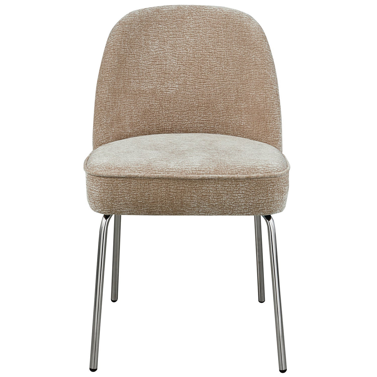 Vogue Chenille Dining Chair with Chrome Legs