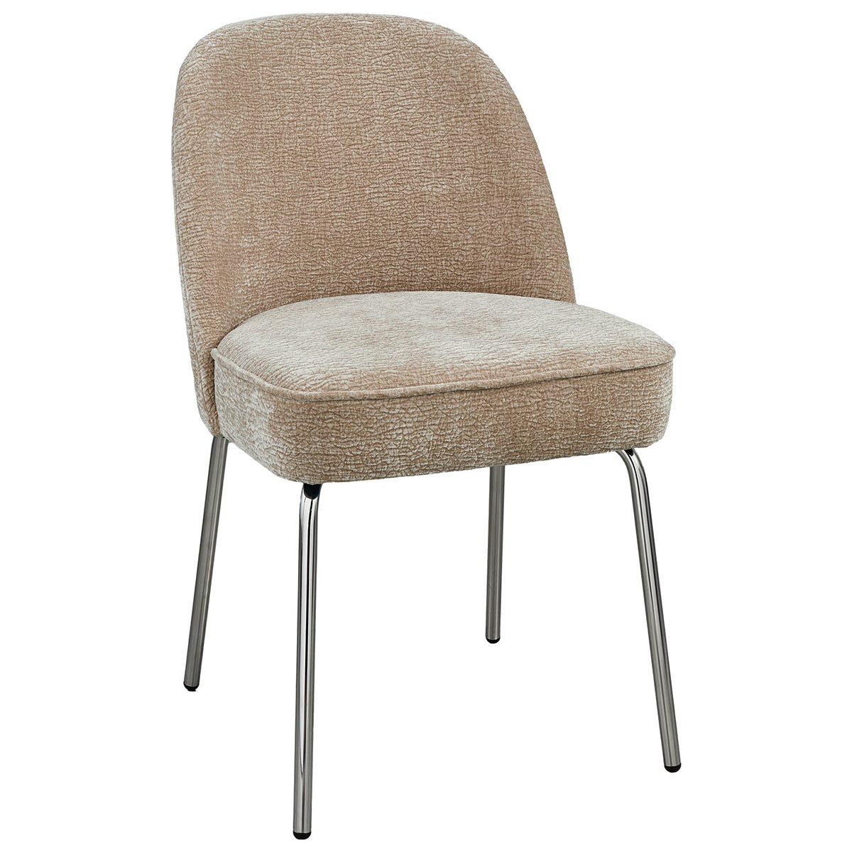Vogue Chenille Dining Chair with Chrome Legs