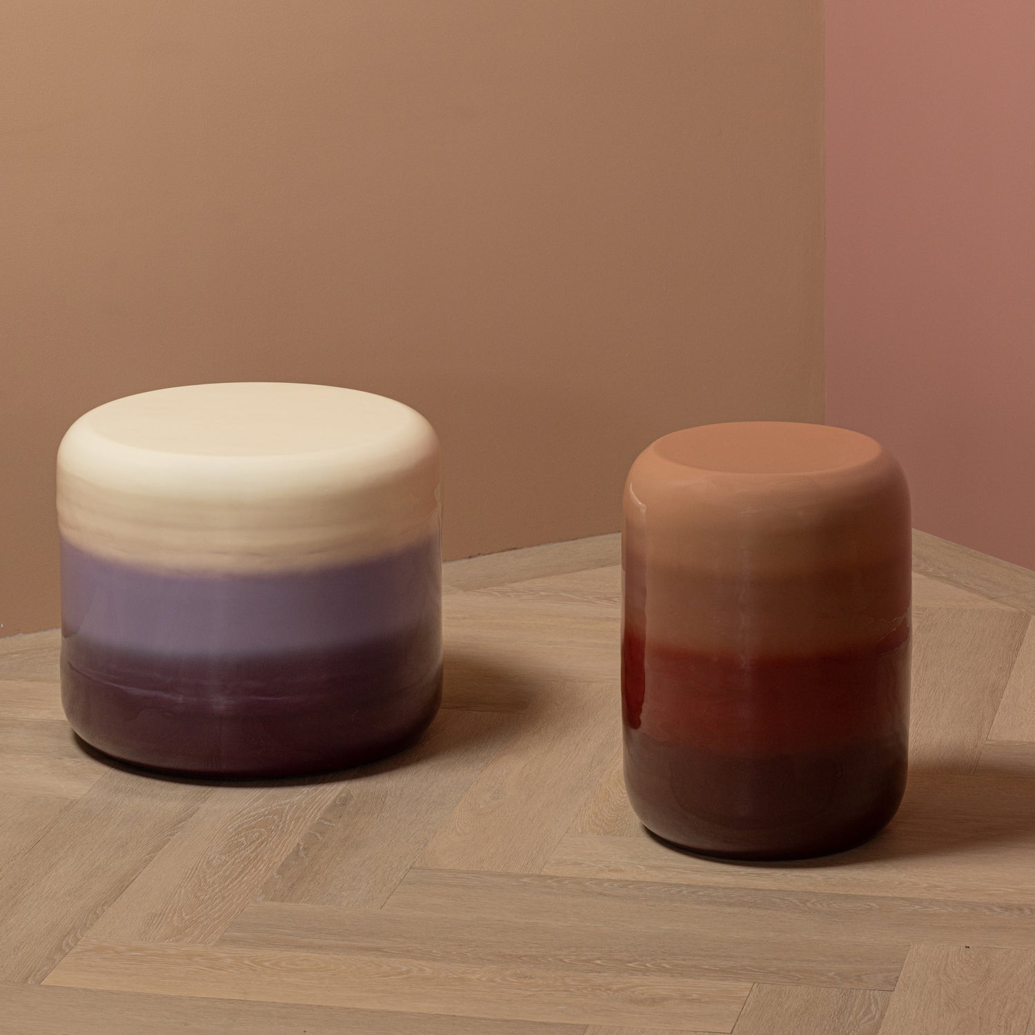 Voro Multicolour High Gloss Side Table