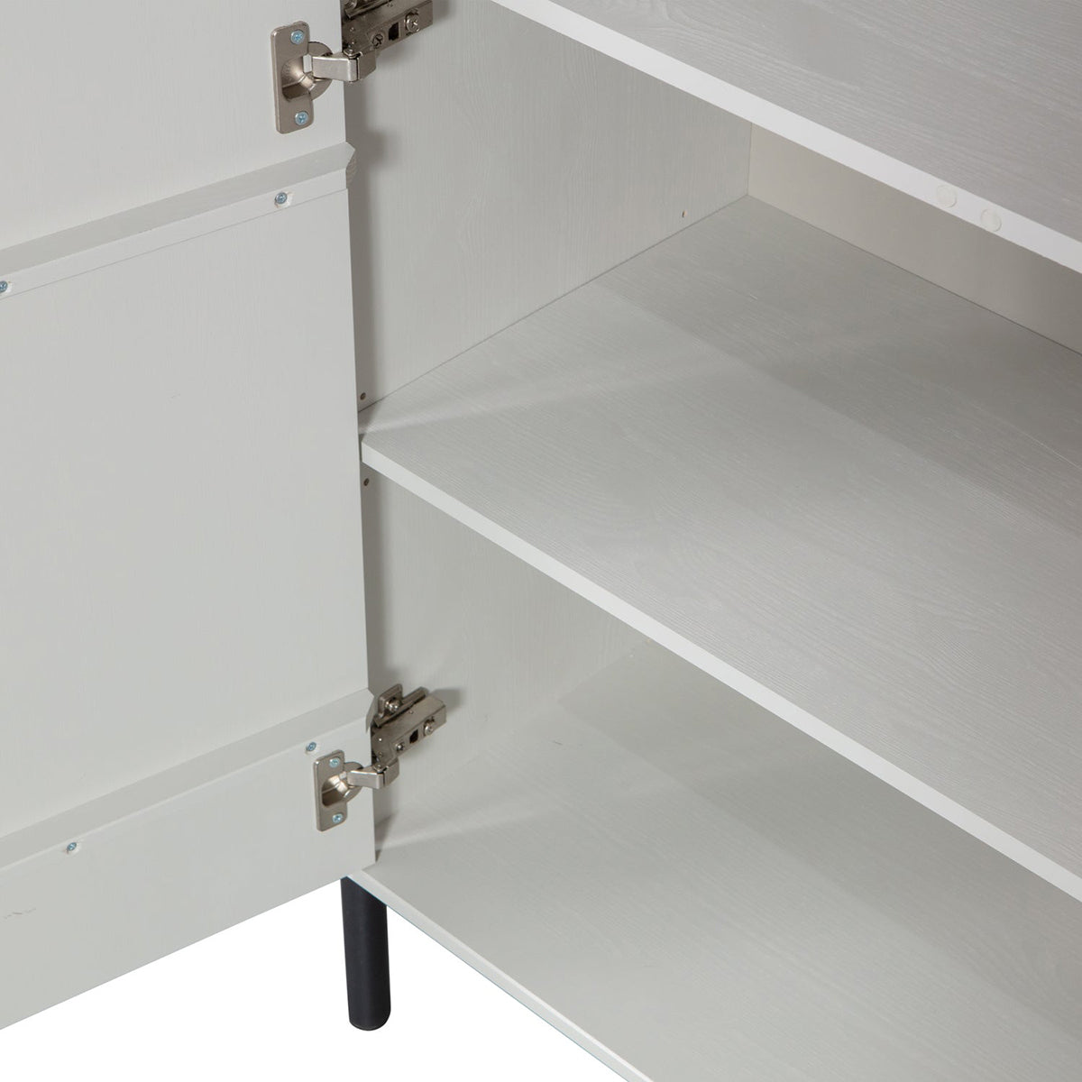 Xina Cloud Grey Pine Wood Low Cabinet