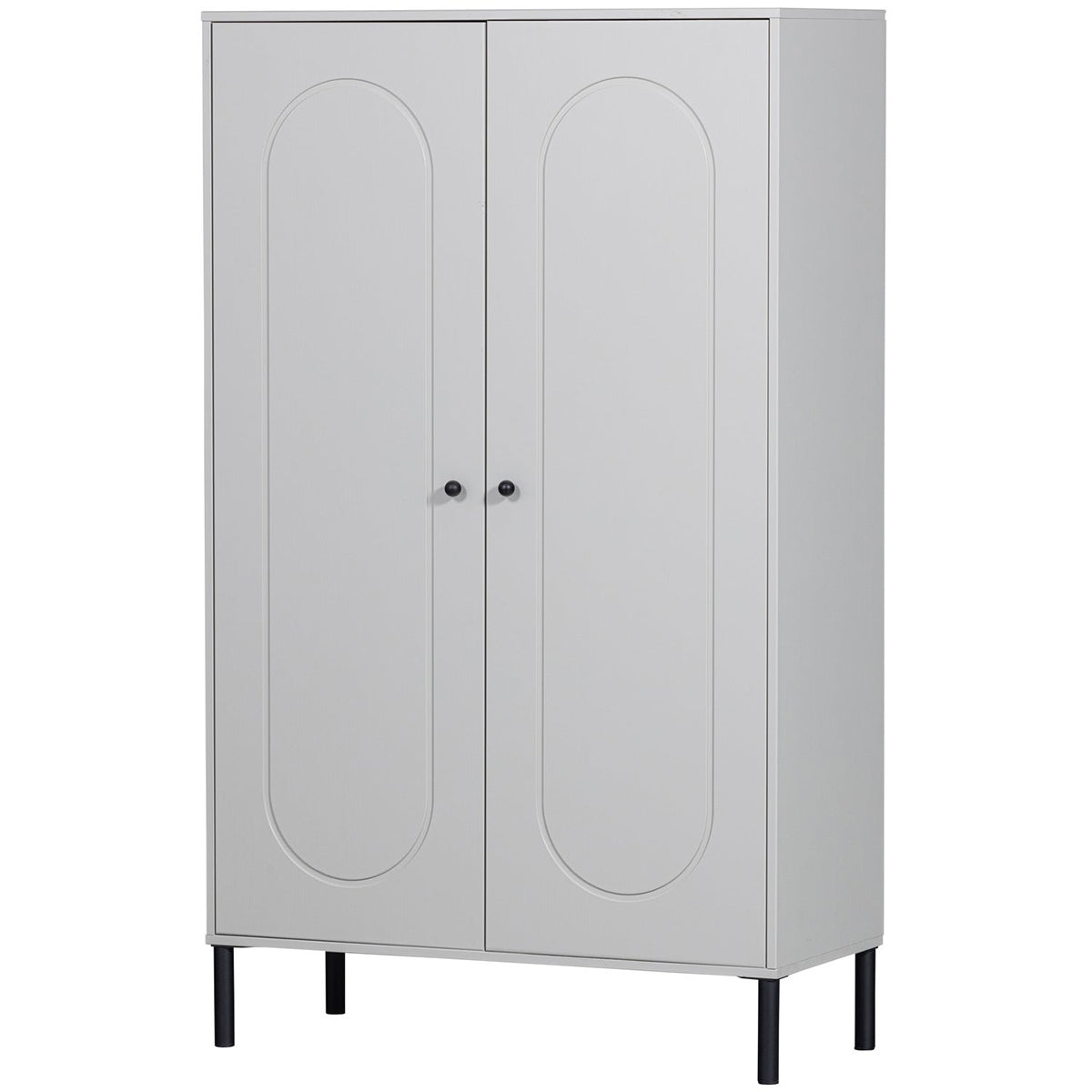 Xina Cloud Grey Pine Wood Low Cabinet