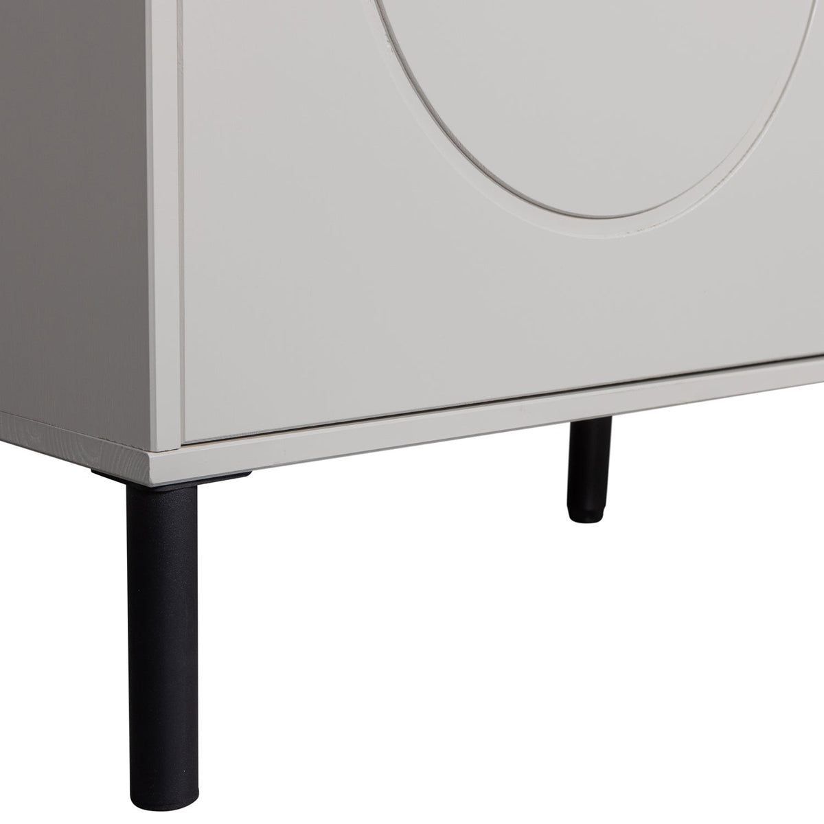 Xina Cloud Grey Pine Wood Wardrobe