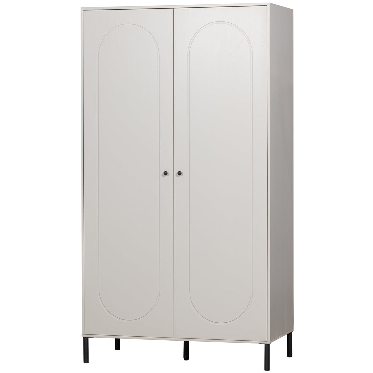Xina Cloud Grey Pine Wood Wardrobe