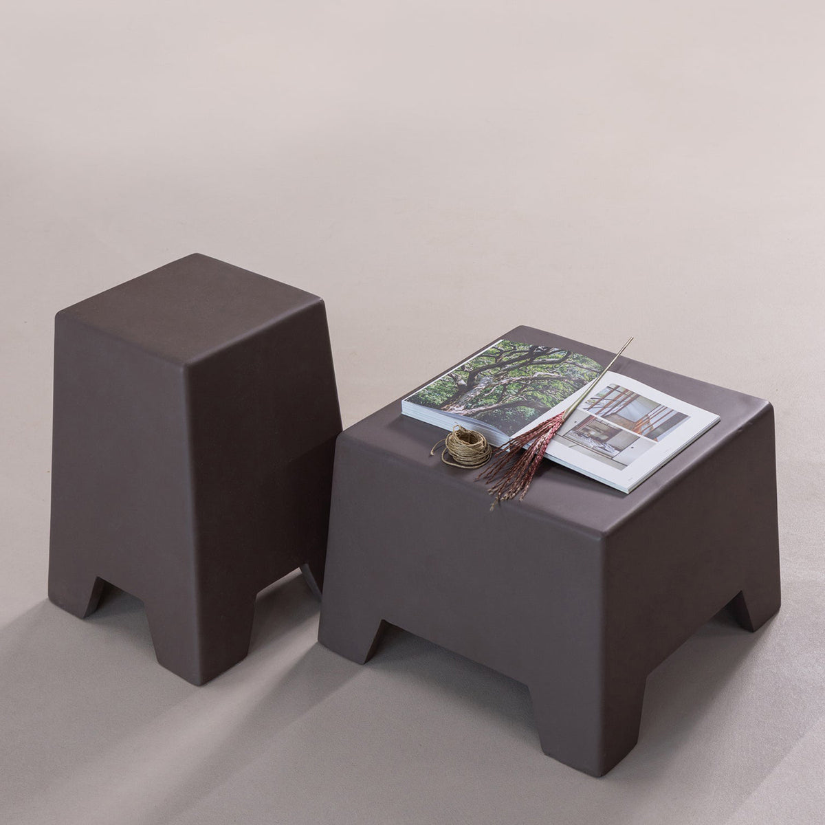 Zina Brown Low Side Table