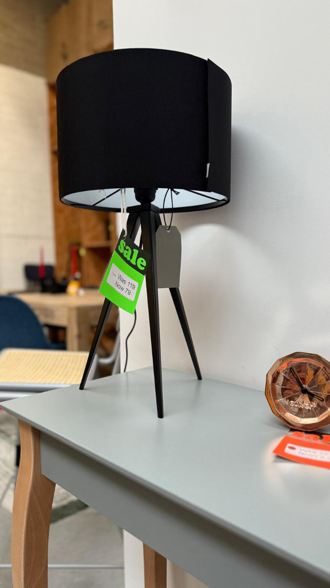 Tripod Black Table Lamp (Outlet)