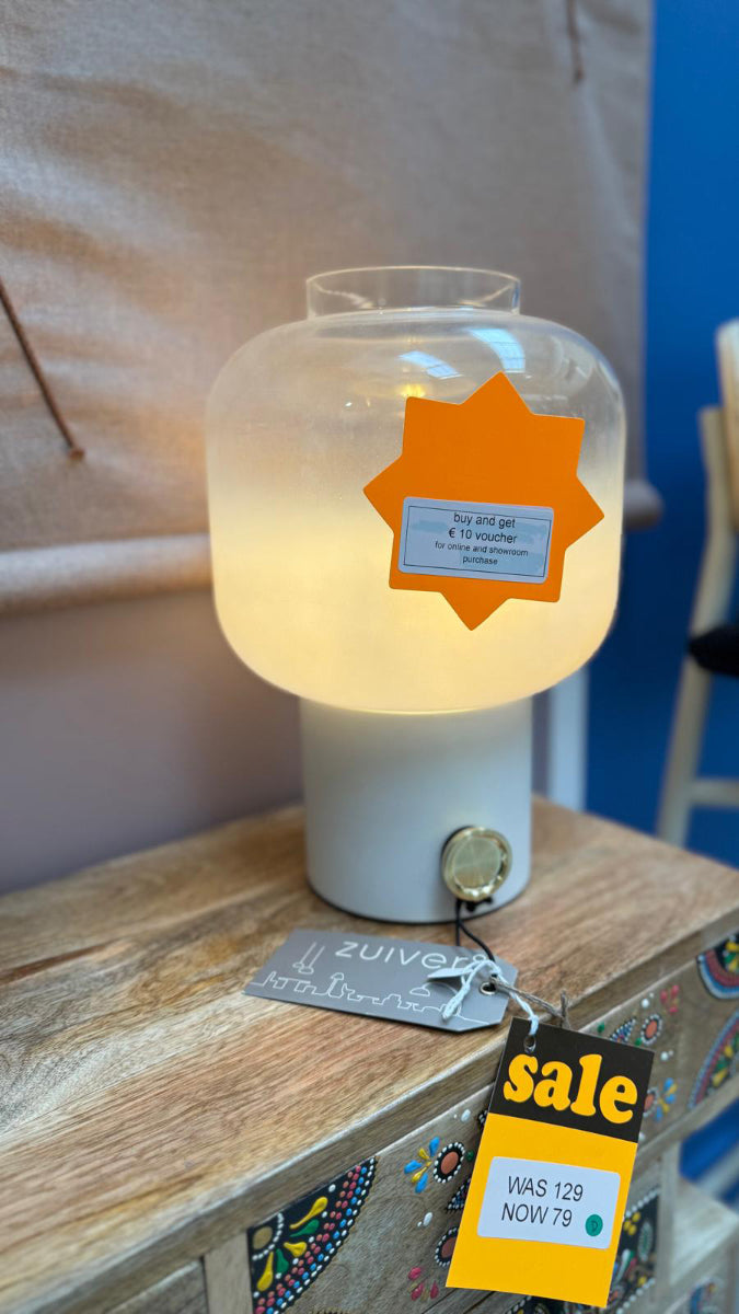 Moody White Table Lamp (Outlet)