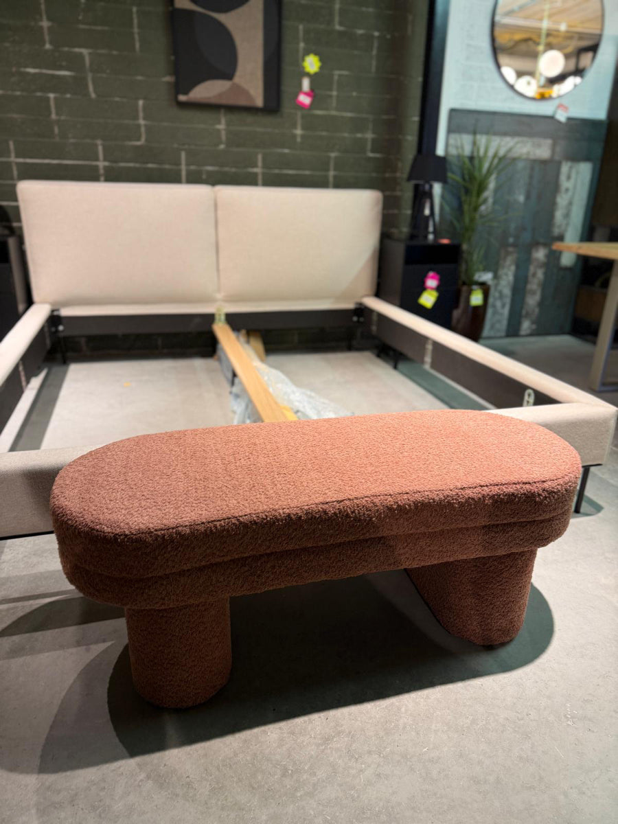 East Side Beige Bed 180 + Slatted Base (Outlet)