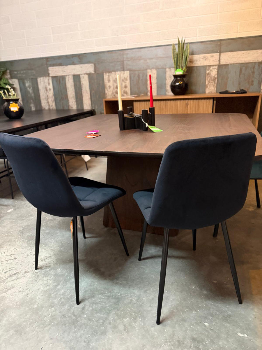 Middelfart Velvet Black  Dining Chair 2/Set (Outlet)