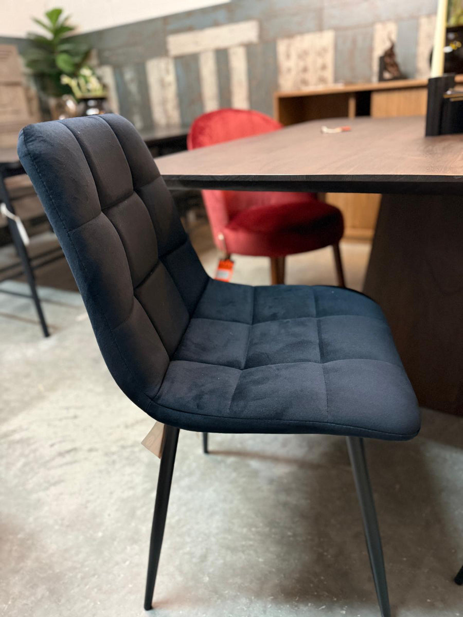 Middelfart Velvet Black  Dining Chair 2/Set (Outlet)