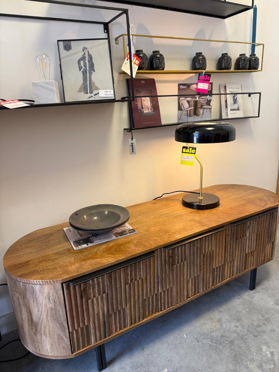Effortless Natural Mango Wood TV Unit (Outlet)