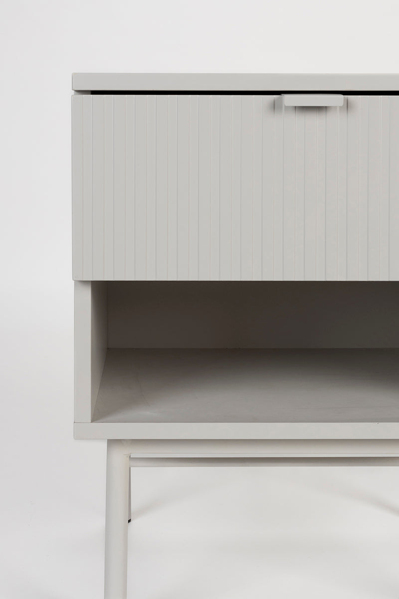 Cayo White Bedside Table