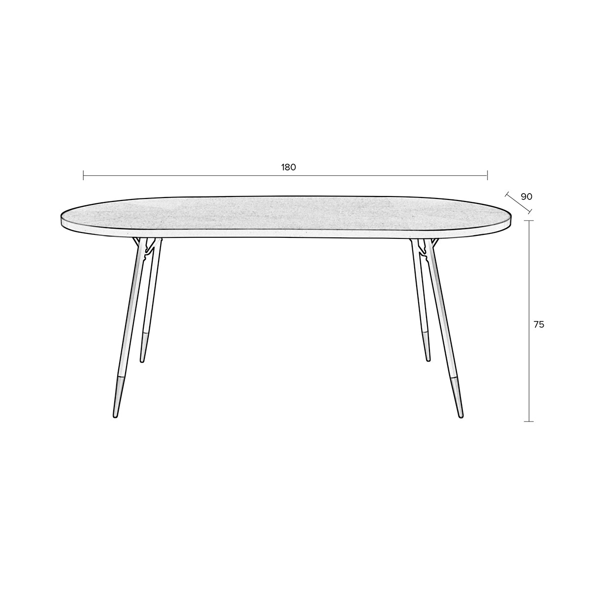 Denise Oval Dining Table
