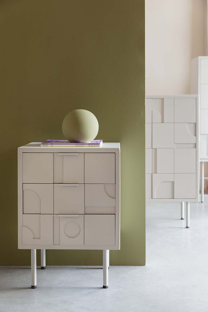 Funk Beige Bedside Table - WOO .Design