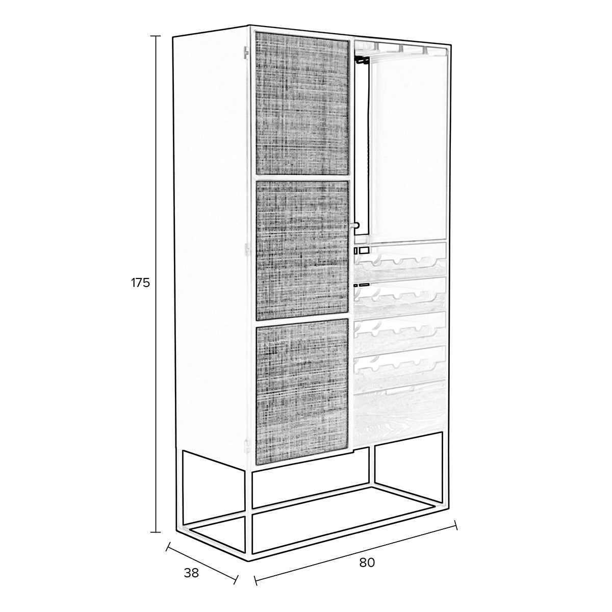 Guuji High Wine Cabinet - WOO .Design