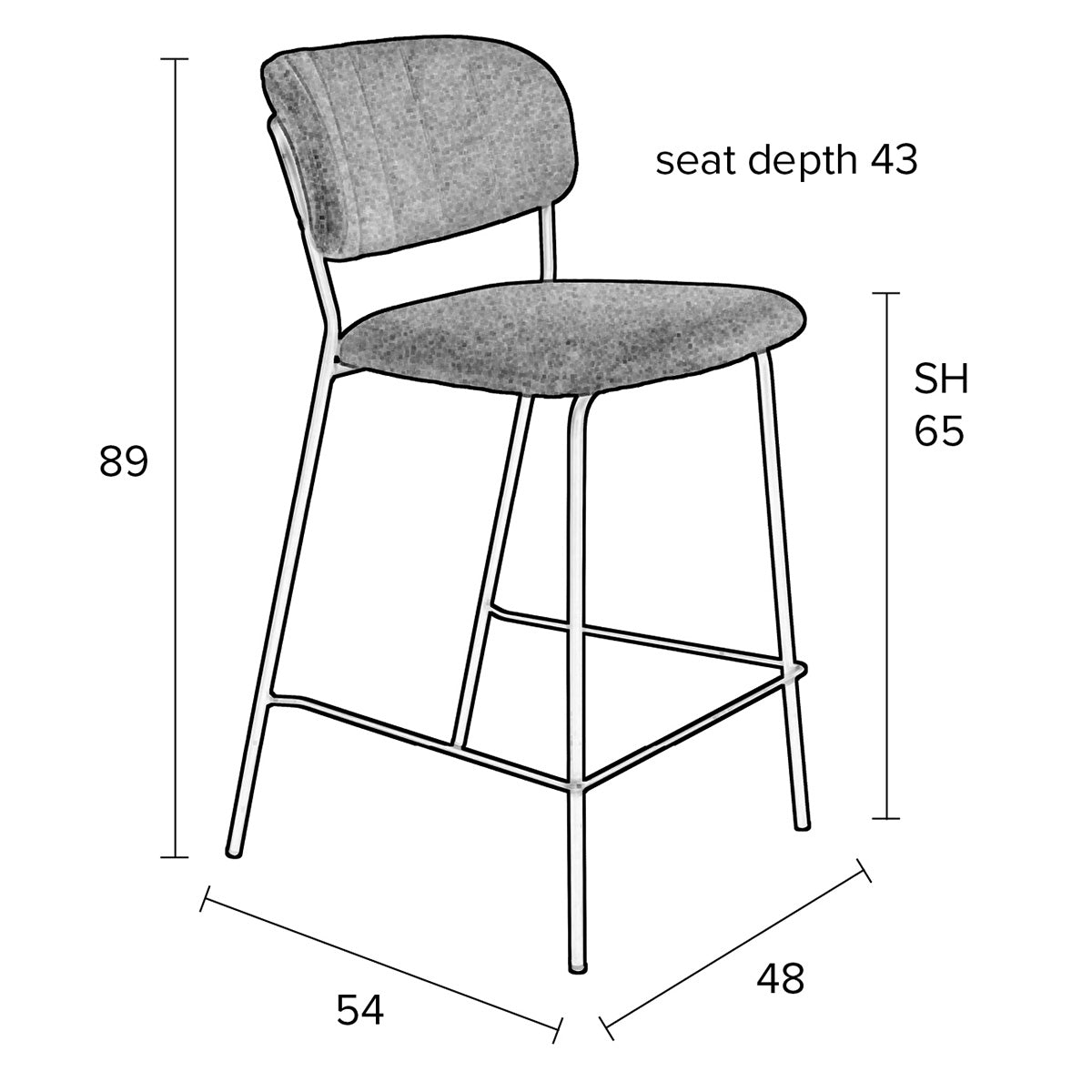 Jolien Counter Stool (2/Set) - WOO .Design