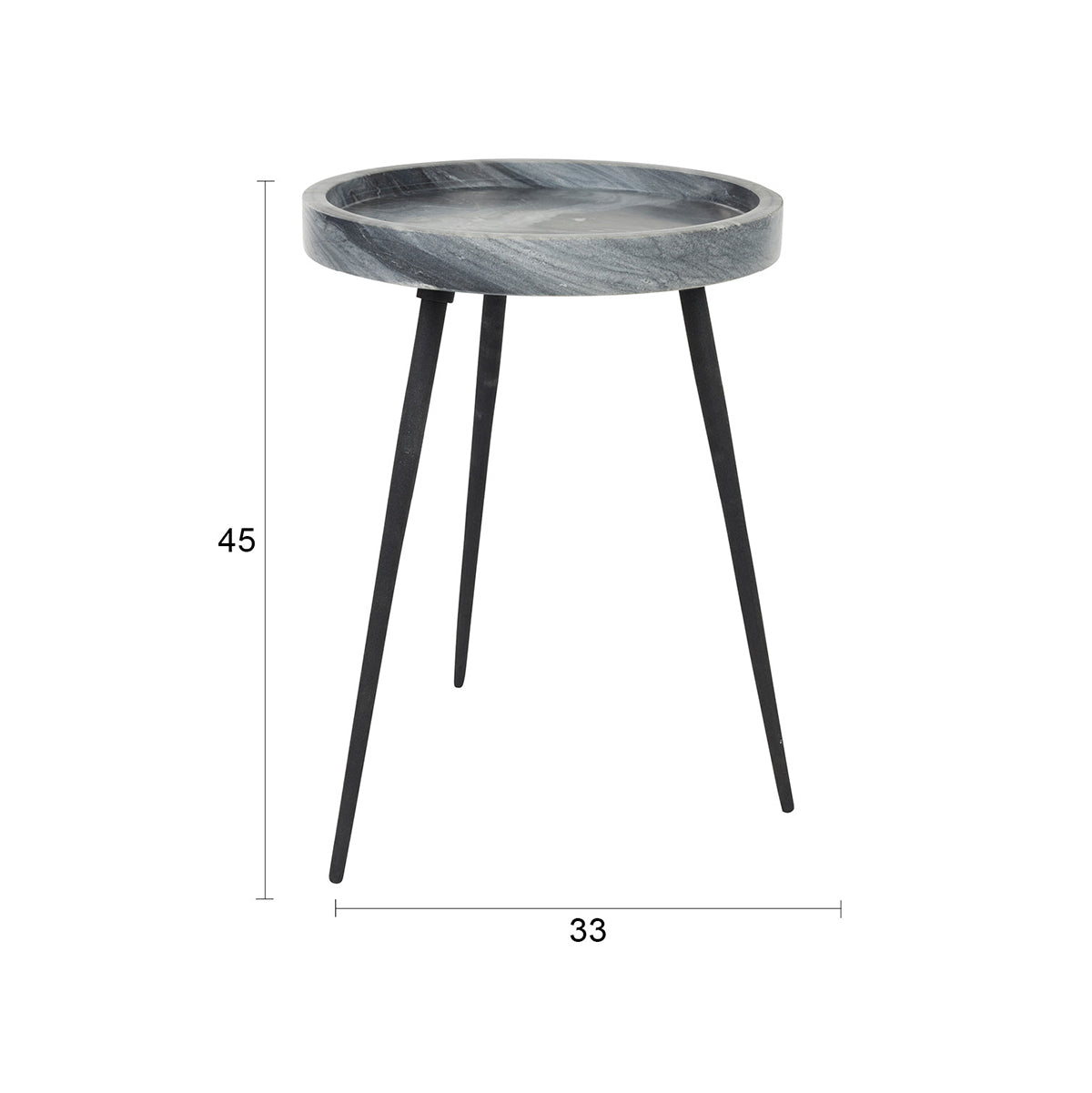 Karrara Marble Side Table