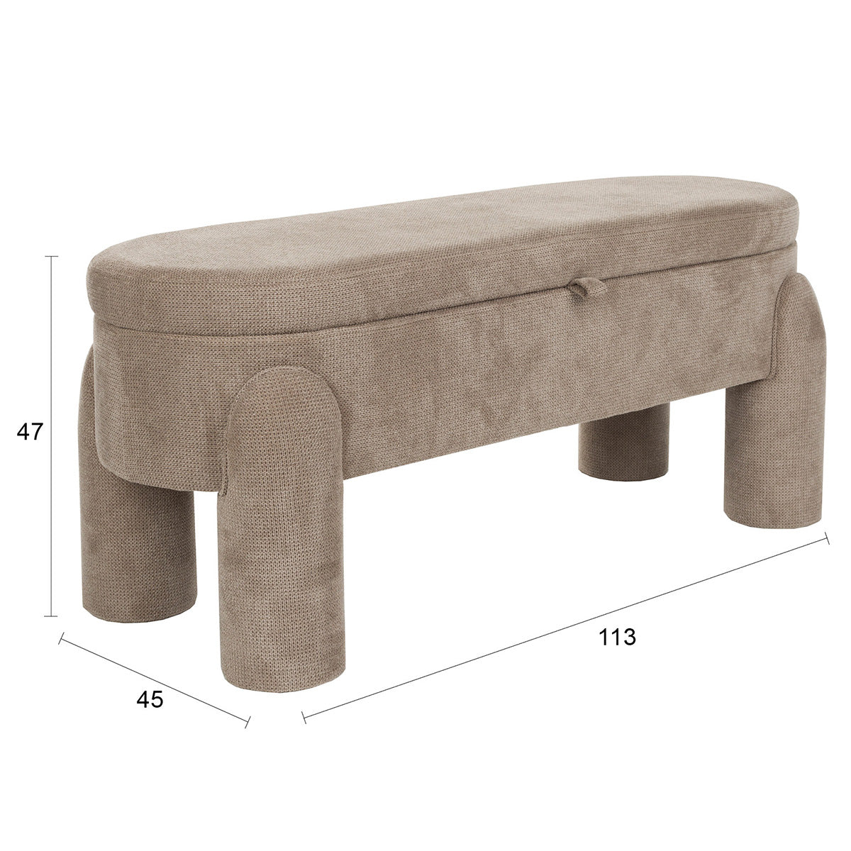 Orly Grey Bench