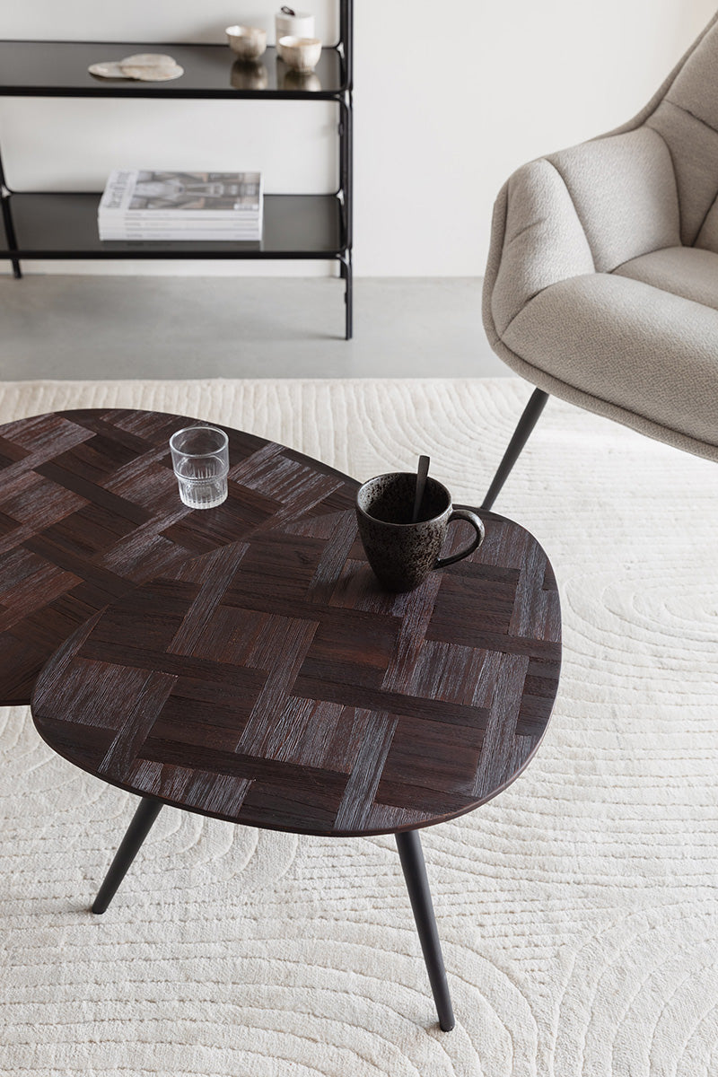Pion Brown Coffee Table (2/Set)