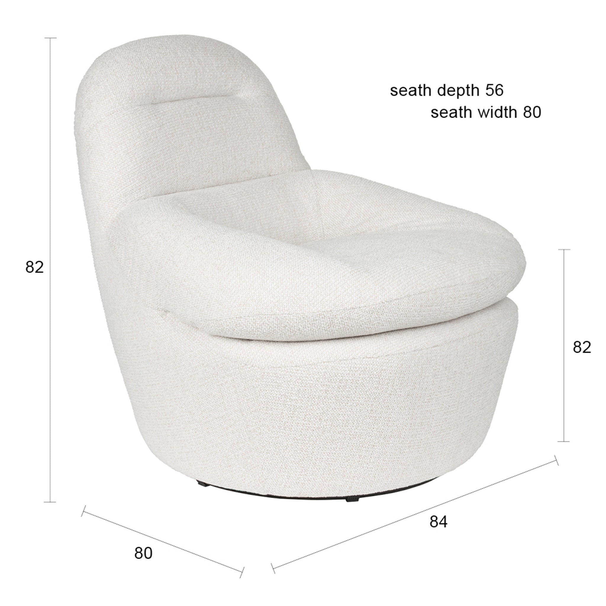 Velvoro Off White Lounge Chair