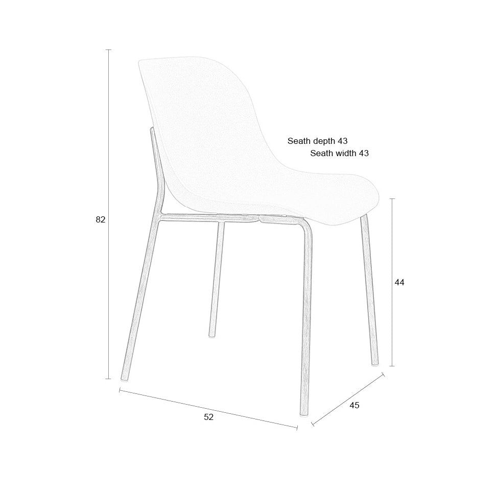 Wheat White Chair (2/Set) - WOO .Design