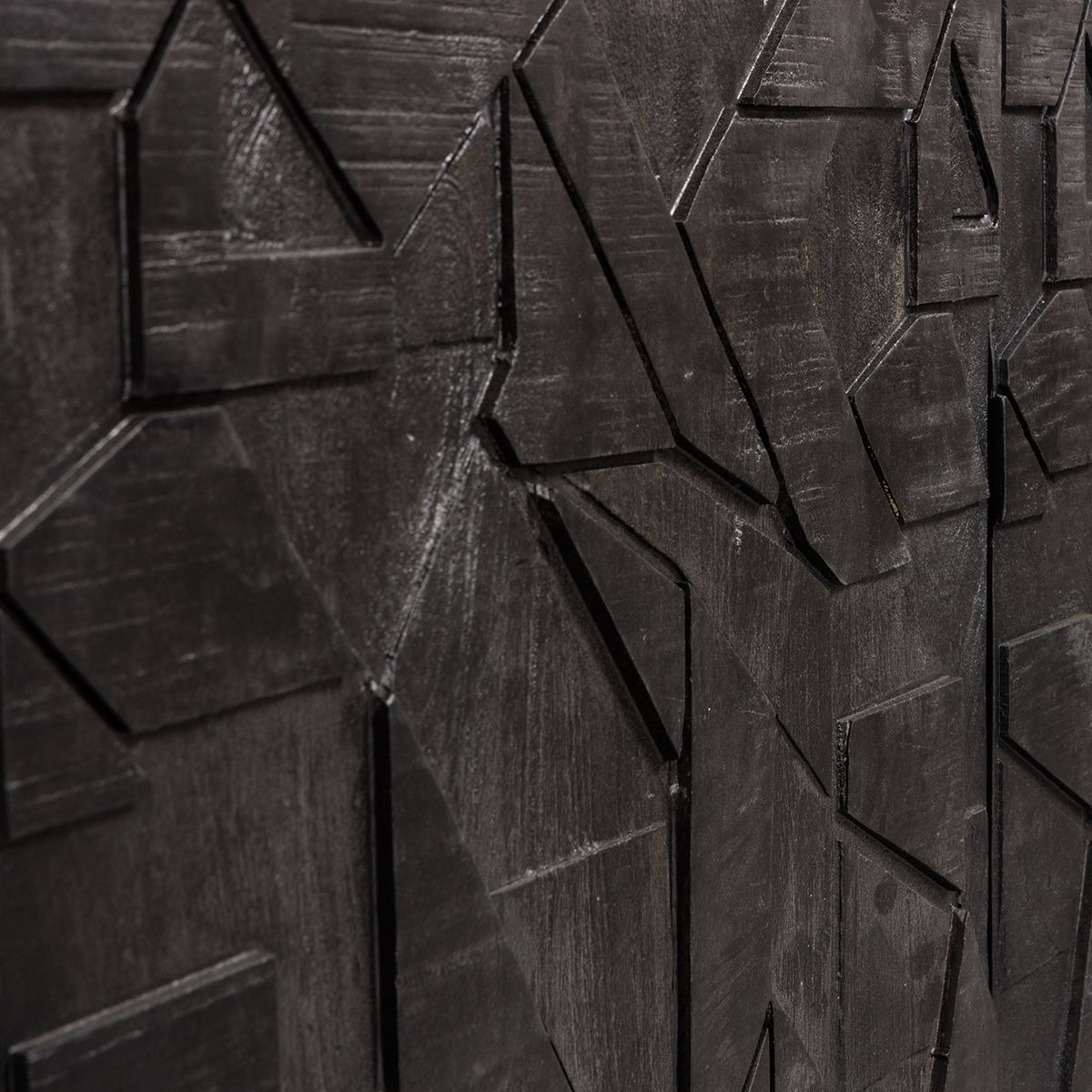 Counter Black Mango Wood TV Unit - WOO .Design