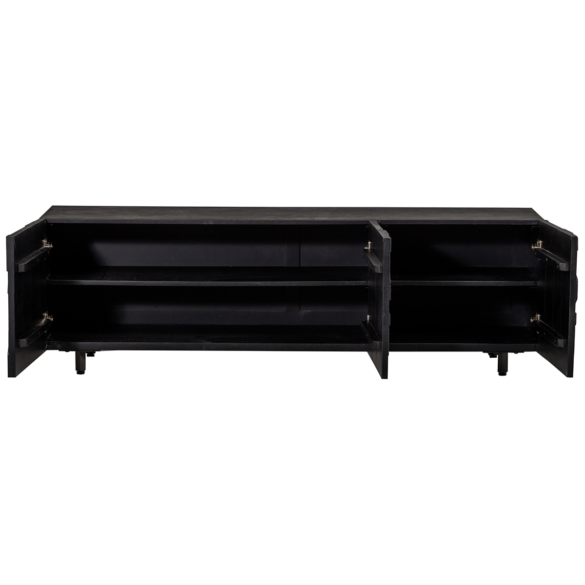 Counter Black Mango Wood TV Unit