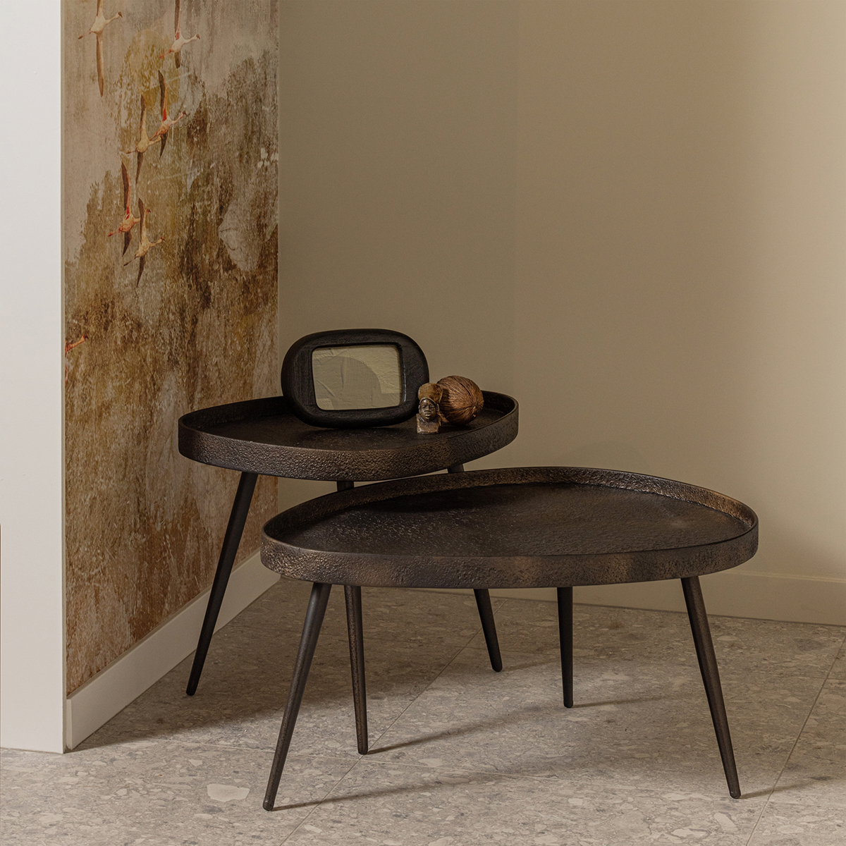 Crude Antique Bronze Side Table (2/Set) - WOO .Design