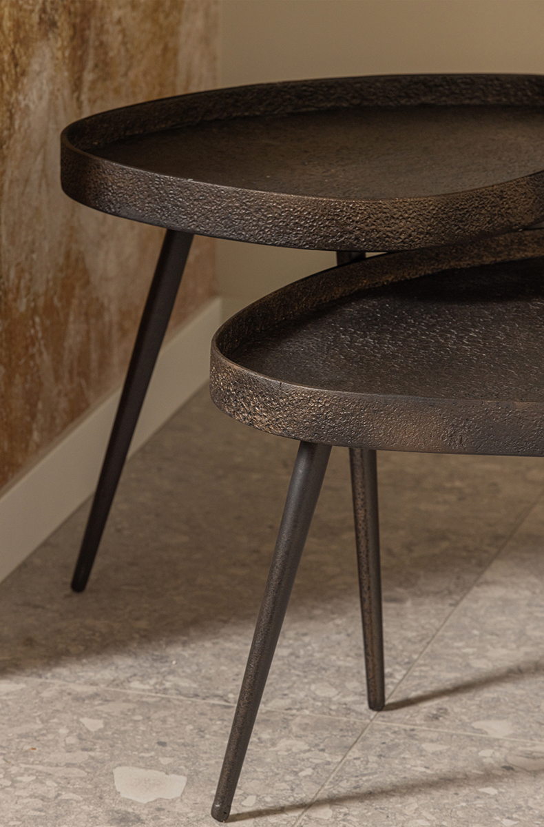 Crude Antique Bronze Side Table (2/Set) - WOO .Design