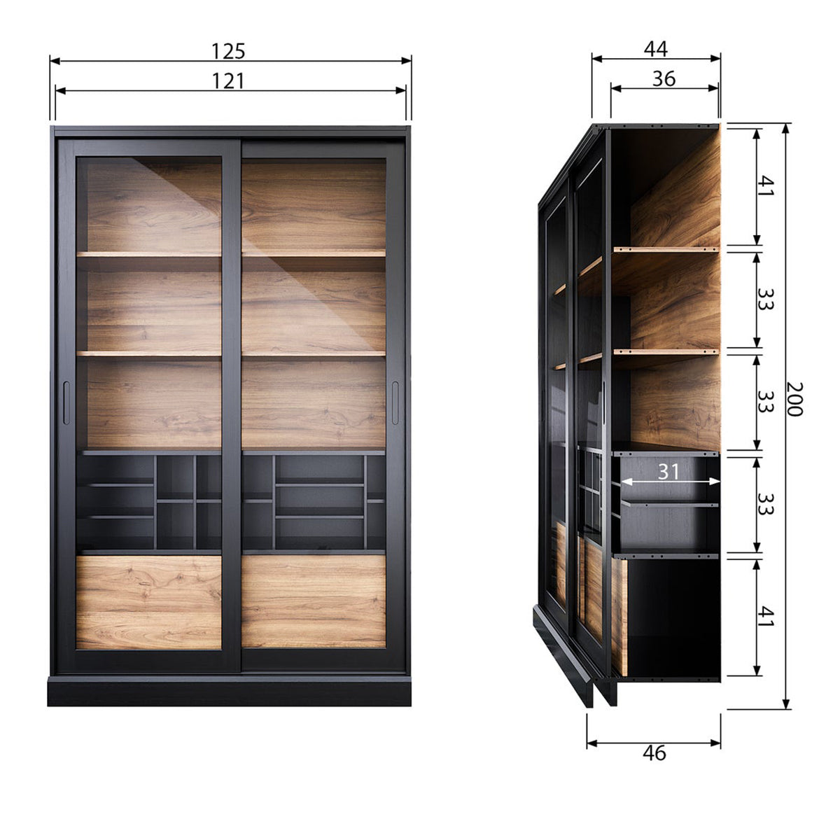 James Pine Wood Cabinet