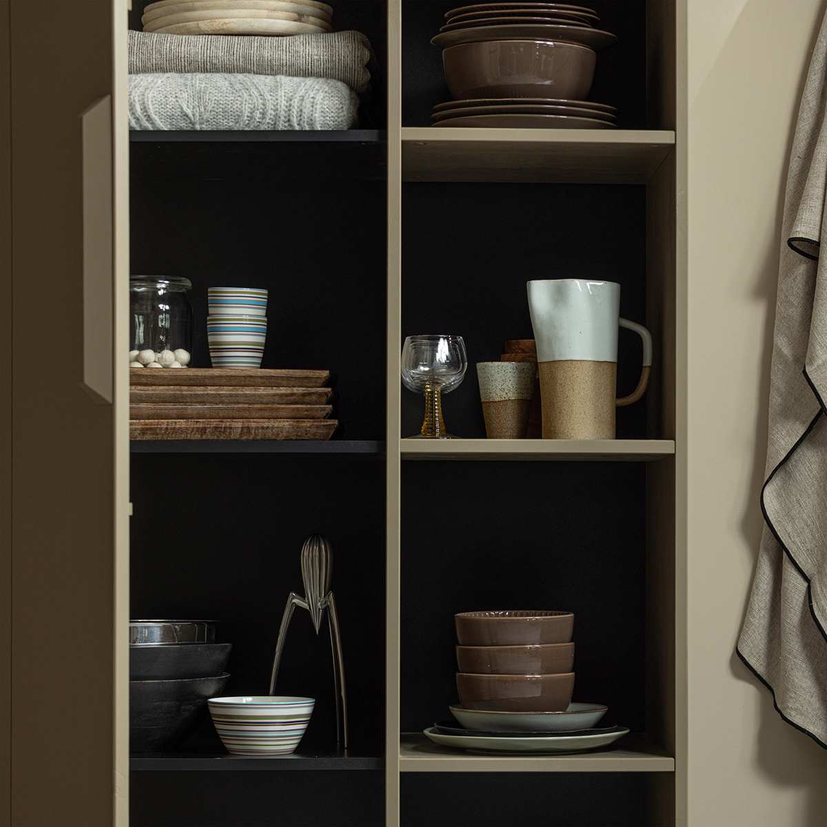 Lowen Mud Pine Wood Storage Cabinet - WOO .Design
