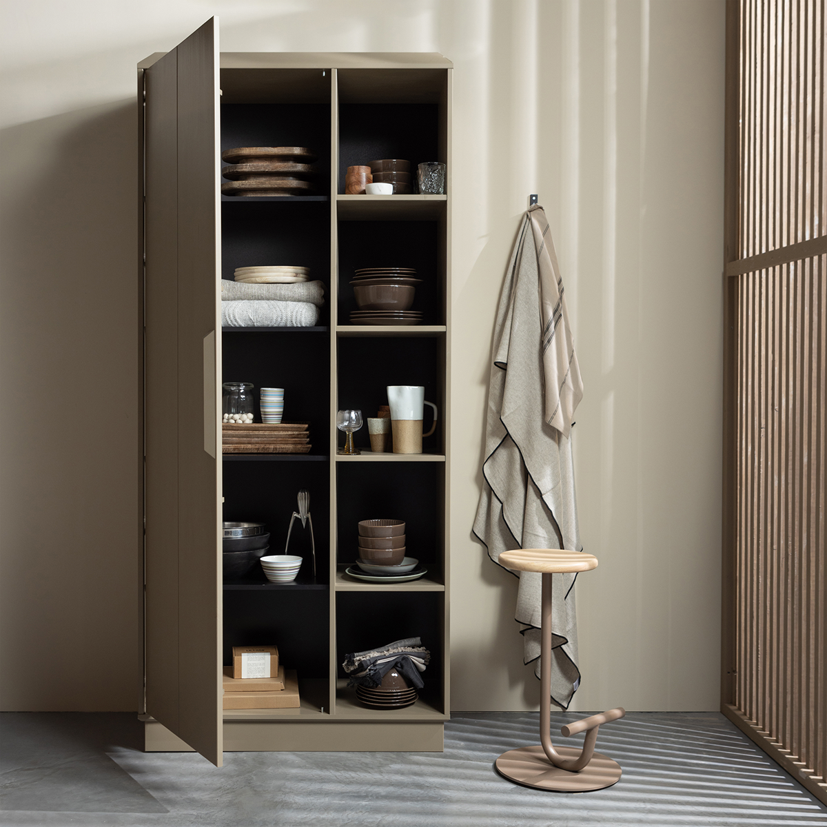 Lowen Mud Pine Wood Storage Cabinet - WOO .Design
